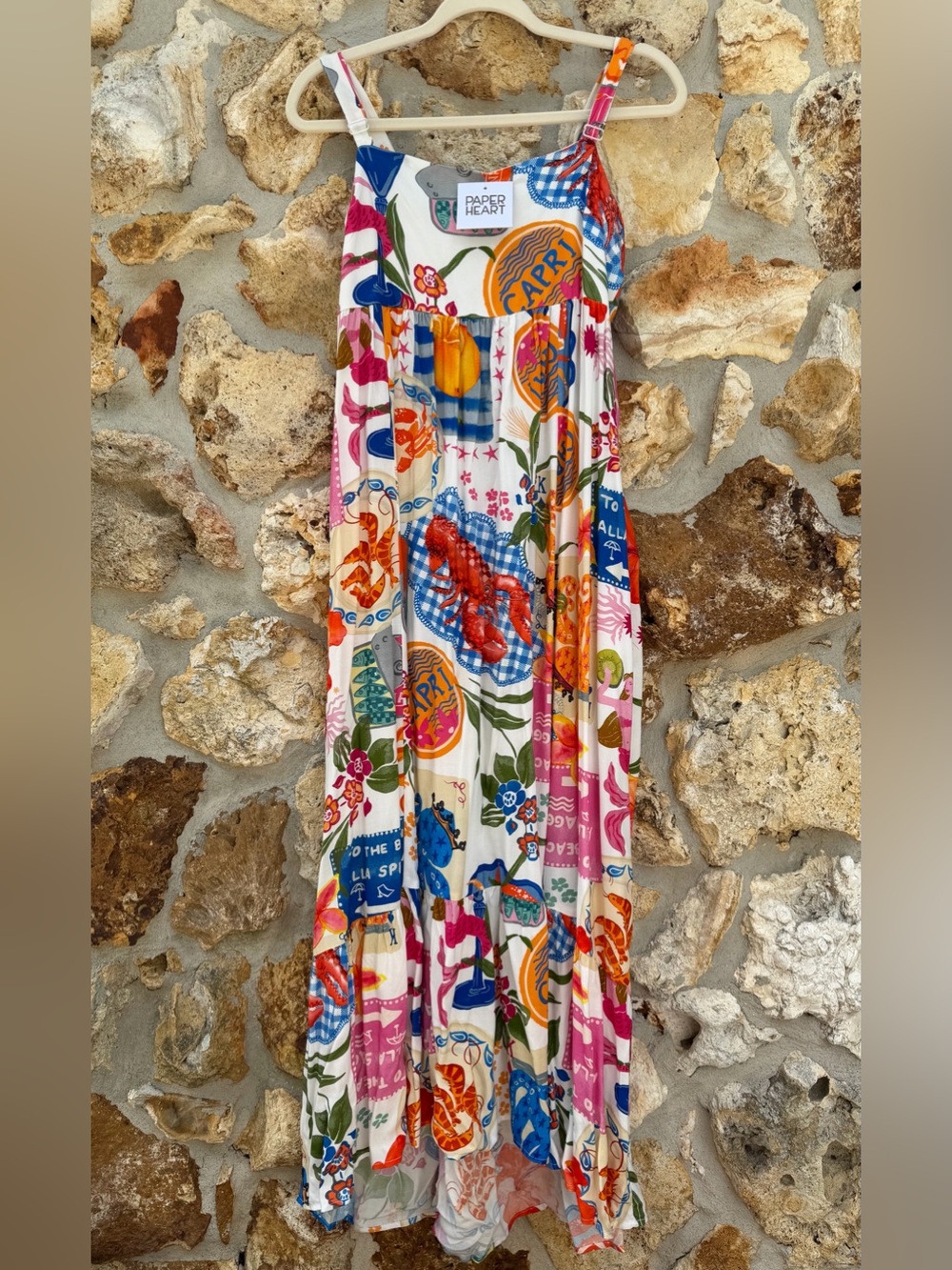 Paper heart sardinia dress in seaside